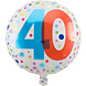 Helium Ballon 40 Jaar Stippen 45cm leeg Helium Ballon 40 Jaar Stippen 45cm leeg