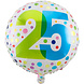 Helium Ballon 25 Jaar Stippen 45cm leeg Helium Ballon 25 Jaar Stippen 45cm leeg