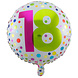 Helium Ballon 18 Jaar Stippen 45cm leeg Helium Ballon 18 Jaar Stippen 45cm leeg