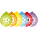 Ballonnen 50 Jaar Stippen 30cm 8st Ballonnen 50 Jaar Stippen 30cm 8st