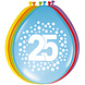 Ballonnen 25 Jaar Stippen 30cm 8st Ballonnen 25 Jaar Stippen 30cm 8st