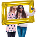 Folie Ballon Fotolijst Goud 85cm Folie Ballon Fotolijst Goud 85cm