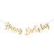 Verjaardag Letterslinger Happy Birthday Goud 1m Verjaardag Letterslinger Happy Birthday Goud 1m