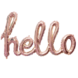 Folie Ballon Hello Rose Goud 1,19m leeg Folie Ballon Hello Rose Goud 1,19m leeg