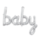 Folie Ballon Baby Zilver 1,19m leeg Folie Ballon Baby Zilver 1,19m leeg