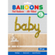 Folie Ballon Baby Goud 42cm leeg Folie Ballon Baby Goud 42cm leeg