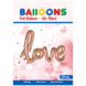 Folie Ballon Love Rose Goud 1,19m leeg Folie Ballon Love Rose Goud 1,19m leeg