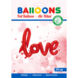 Folie Ballon Love Rood 1,19m leeg Folie Ballon Love Rood 1,19m leeg