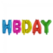 Ballonnen Letter Set Hbday Gekleurd 41cm Ballonnen Letter Set Hbday Gekleurd 41cm