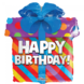 Helium Ballon Cadeau Happy Birthday 45cm leeg Helium Ballon Cadeau Happy Birthday 45cm leeg