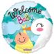 Helium Ballon Geboorte Welcome Baby Ooievaar 45cm leeg Helium Ballon Geboorte Welcome Baby Ooievaar 45cm leeg