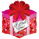 Helium Ballon Cadeau I Love You 45cm leeg Helium Ballon Cadeau I Love You 45cm leeg