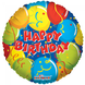 Helium Ballon Happy Birthday Versiering 45cm leeg Helium Ballon Happy Birthday Versiering 45cm leeg
