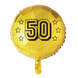 Helium Ballon 50 Jaar Goud 45cm leeg Helium Ballon 50 Jaar Goud 45cm leeg