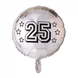 Helium Ballon 25 Jaar Zilver 45cm leeg Helium Ballon 25 Jaar Zilver 45cm leeg