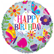 Helium Ballon Happy Birthday Vlinder 45cm leeg Helium Ballon Happy Birthday Vlinder 45cm leeg
