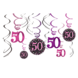 Hangdecoratie 50 Jaar Happy Birthday Roze 61cm 12st Hangdecoratie 50 Jaar Happy Birthday Roze 61cm 12st