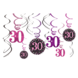 Hangdecoratie 30 Jaar 61cm Happy Birthday Roze 12st Hangdecoratie 30 Jaar 61cm Happy Birthday Roze 12st