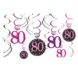 Hangdecoratie 80 Jaar Happy Birthday Roze 61cm 12st Hangdecoratie 80 Jaar Happy Birthday Roze 61cm 12st