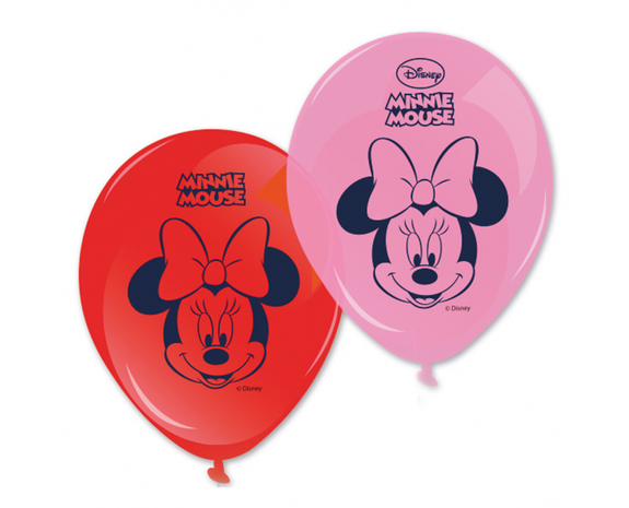 evenwicht verkoudheid Bemiddelen Minnie Mouse Ballonnen Happy 28cm 8st - Partywinkel