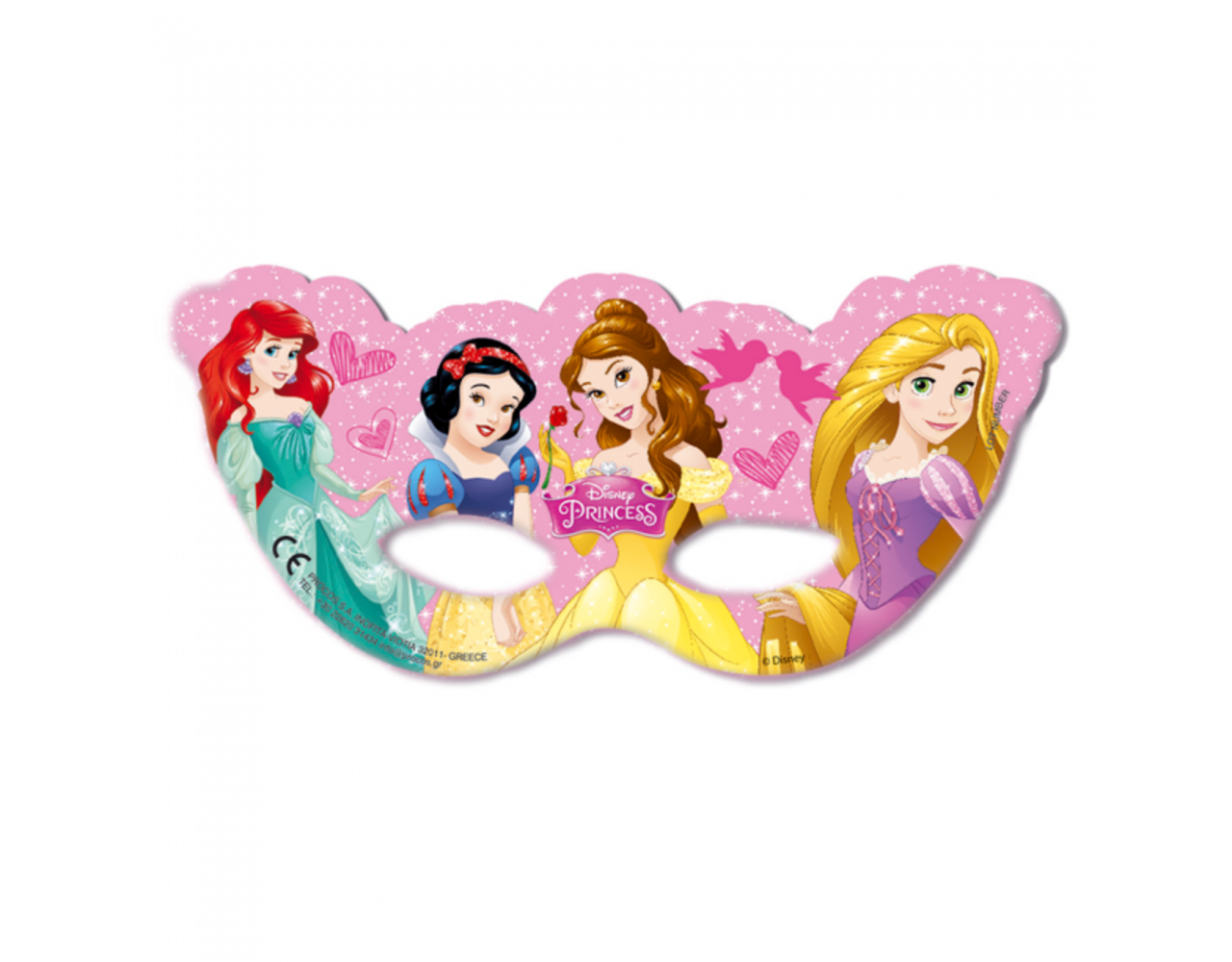 Kwaadaardig Clip vlinder galblaas Disney Prinsessen Maskers 6st - Partywinkel