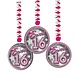 Sweet 16 Hangdecoratie 70cm 3st Sweet 16 Hangdecoratie 70cm 3st
