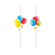 Ballonnen Papierenrietjes 4st Ballonnen Papierenrietjes 4st