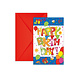 Happy Birthday Uitnodigingen 6st Happy Birthday Uitnodigingen 6st