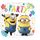Minions Helium Ballon Party Vierkant 43cm leeg Minions Helium Ballon Party Vierkant 43cm leeg