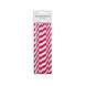 Papieren Rietjes Fuchsia Gestreept 19,7cm 20st Papieren Rietjes Fuchsia Gestreept 19,7cm 20st