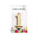 Kaars 1 Jaar Goud Metallic 8cm Kaars 1 Jaar Goud Metallic 8cm
