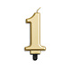 Kaars 1 Jaar Goud Metallic 8cm Kaars 1 Jaar Goud Metallic 8cm
