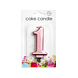 Kaars 1 Jaar Rose Goud Metallic 8cm Kaars 1 Jaar Rose Goud Metallic 8cm