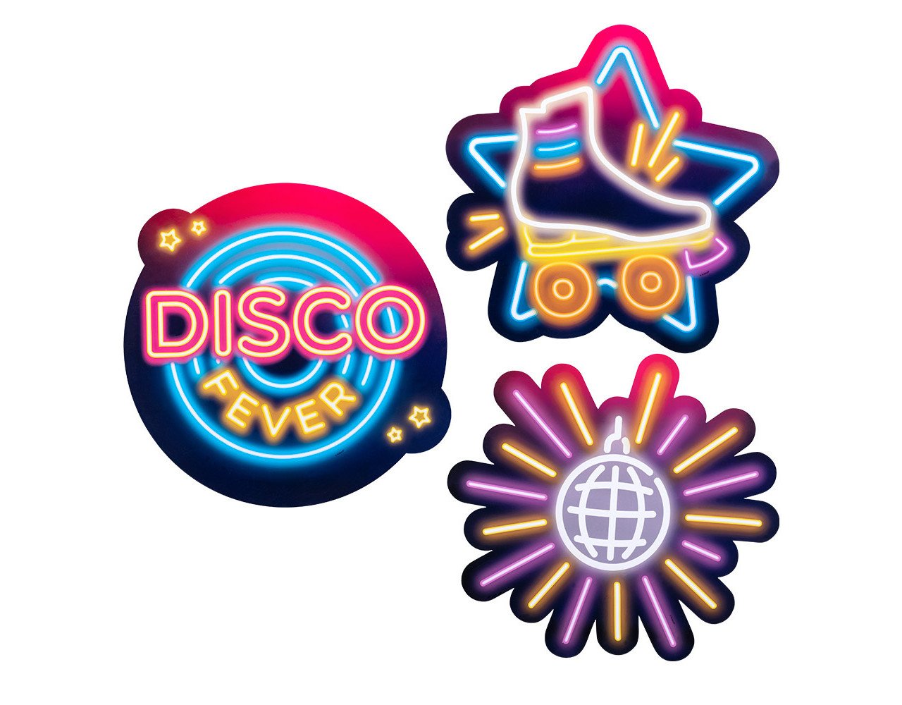 hypotheek Vuiligheid ritme Disco Decoratie set 3 delig - Partywinkel
