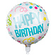 Happy Birthday Helium Ballon Confetti 45cm leeg Happy Birthday Helium Ballon Confetti 45cm leeg