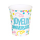 Joyeux Anniversaire Bekers 250ml 6st Joyeux Anniversaire Bekers 250ml 6st