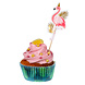 Flamingo Cupcakevrompjes 6,5cm 50st Flamingo Cupcakevrompjes 6,5cm 50st