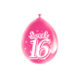Sweet 16 Ballonnen 16 Jaar Roze 30cm 8st Sweet 16 Ballonnen 16 Jaar Roze 30cm 8st