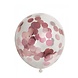 Confetti Ballonnen Rose Goud 30cm 6st Confetti Ballonnen Rose Goud 30cm 6st