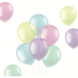 Gekleurde Ballonnen Doorzichtig Pastel 33cm 10st Gekleurde Ballonnen Doorzichtig Pastel 33cm 10st
