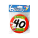 Bierviltjes 40 Jaar 12,5cm 6st Bierviltjes 40 Jaar 12,5cm 6st