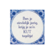 Delfts Blauw Tegel Kut Tegeltje 14,5cm Delfts Blauw Tegel Kut Tegeltje 14,5cm