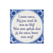 Delfts Blauw Tegel Lieve Oma 14,5cm Delfts Blauw Tegel Lieve Oma 14,5cm