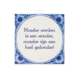 Delfts Blauw Tegel Moeder Worden 14,5cm Delfts Blauw Tegel Moeder Worden 14,5cm