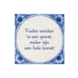 Delfts Blauw Tegel Vader Worden 14,5cm Delfts Blauw Tegel Vader Worden 14,5cm