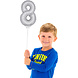 Folie Ballon Cijfer 8 Zilver 36cm met stokje Folie Ballon Cijfer 8 Zilver 36cm met stokje