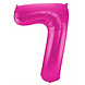 Folie Ballon Cijfer 7 Fuchsia Metallic XL 86cm leeg Folie Ballon Cijfer 7 Fuchsia Metallic XL 86cm leeg