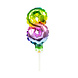 Folie Ballon Cijfer 8 Regenboog 13cm met Stokje Folie Ballon Cijfer 8 Regenboog 13cm met Stokje