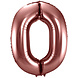 Folie Ballon Cijfer 0 Brons XL 86cm leeg Folie Ballon Cijfer 0 Brons XL 86cm leeg