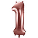 Folie Ballon Cijfer 1 Brons XL 86cm leeg Folie Ballon Cijfer 1 Brons XL 86cm leeg